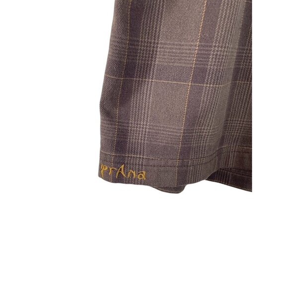 PrAna Mens Plaid Khaki Casual Shorts Size 34 - Picture 3 of 11